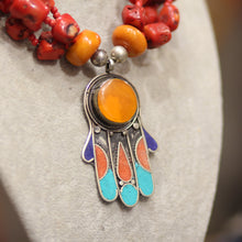 Collier en Corail Naturel, Turquoise & Lapis-Lazuli – Pièce Artisanale