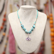 Collier Turquoise Marocain avec Pendentif Artisanal