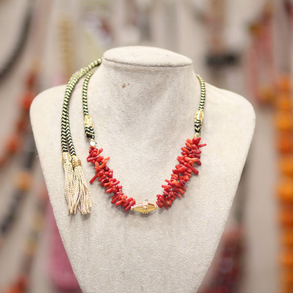 Collier en Corail Naturel Rouge – Sultana Rouge
