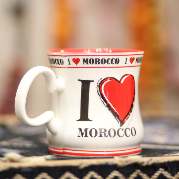 Mug I Love Morocco en Céramique – Tasse Souvenir du Maroc