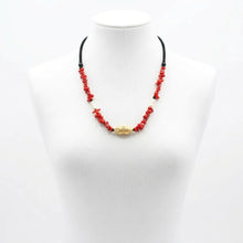 Collier en Corail Rouge Naturel & Perles Blanches – Bijou Marocain Artisanal