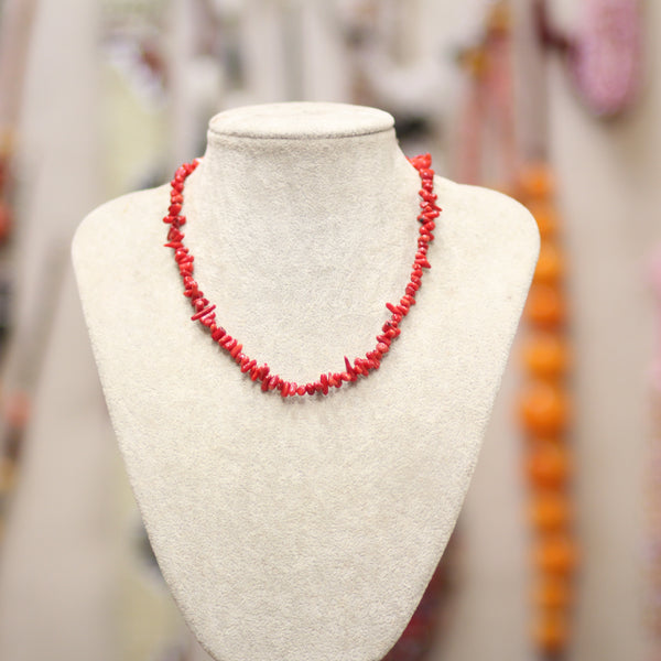 Le Corail Simple – Collier en Corail Rouge Naturel