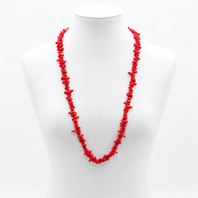 Sautoir en Corail Rouge Naturel – Élégance Artisanale Marocaine