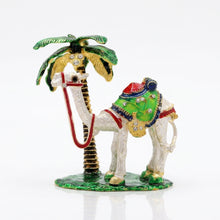 Statuette Chameau Marocain Décoratif – Figurine Orientale avec Palmier et Détails Dorés