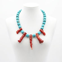 Collier Azur & Corail — Turquoise et Corail Naturels