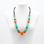 Collier Marocain Artisanal Multicolore – Perles Turquoise, Orange & Vertes