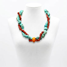 Collier Turquoise & Corail Naturel – Éclat Amazigh