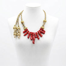 Collier en Corail Naturel Rouge – Pièce Artisanale Marocaine Unique