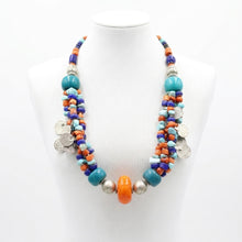 Collier Amazigh Multicolore en Pierres Naturelles – Bijou Marocain Artisanal