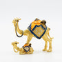 Décoration Chameaux Marocains Dorés – Duo de Figurines Artisanales du Maroc